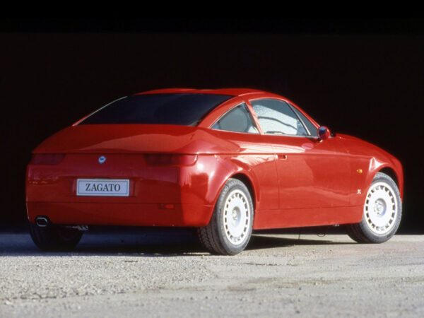 Lancia Hyena Zagato prototype - salon de Bruxelles 1992 - vue AR - photo Zagato