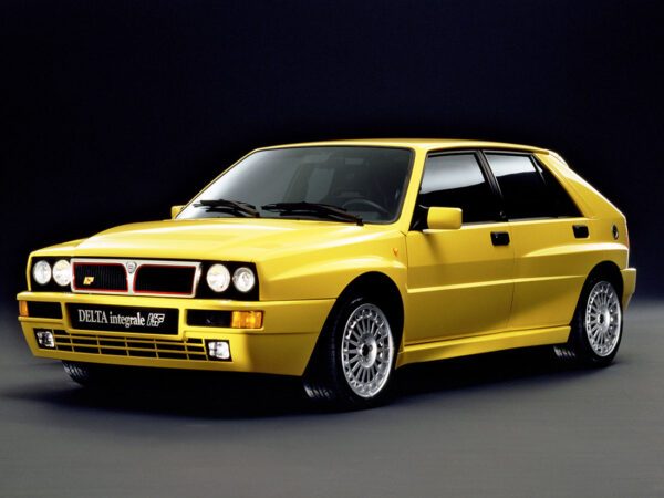 Lancia Delta HF integrale Evoluzione 2 Giallo Ginestra 1993 vue AV - photo Lancia