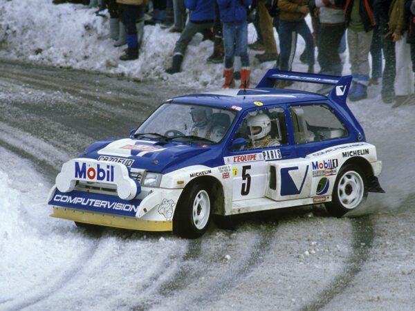 MG Metro 6R4 lors du Rallye de Monte Carlo 1986 - photo Austin Rover