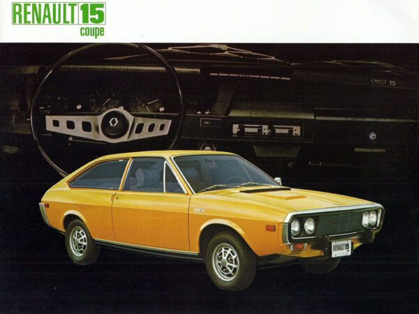 Renault 15 Coupe 1972-1973 version US vue AV avec planche de bord - photo Renault