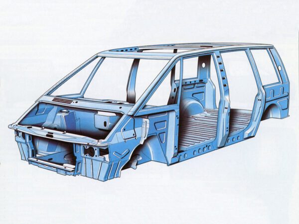 Renault Espace 1984-1991 structure métallique galvanisée - photo Renault