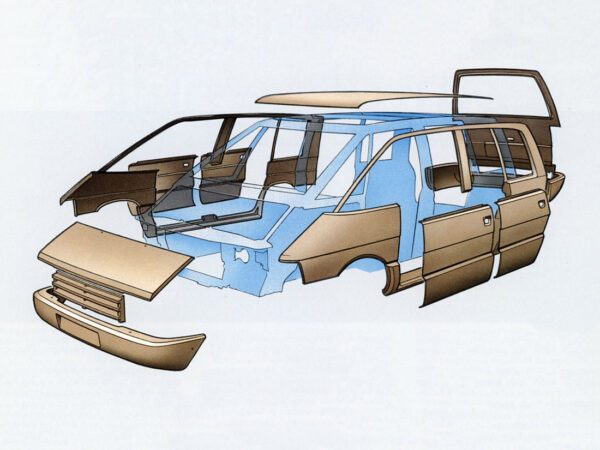 Renault Espace 1984-1991 éléments de carrosserie en polyester - photo Renault