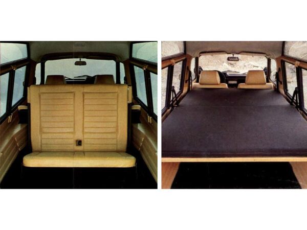 Matra-Simca Rancho 1977-1979 banquette additionnelle et transformation couchette - photo Chrysler Europe