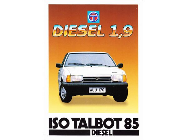 Talbot 1510 GLD Finlande vue AV 1984-1985 - photo Talbot