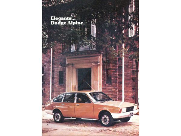 Dodge Alpine 1978-1979 vue AV - photo Chrysler Colmotores