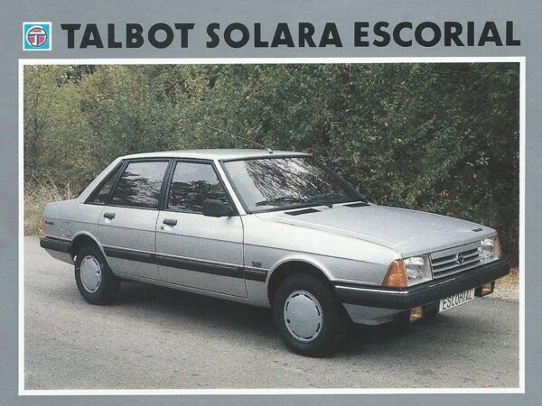 Talbot Solara Escorial 1984-1986 vue AV - photo Talbot Espagne